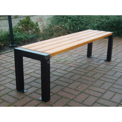 Ocelová lavička CENTRUM 1 - lavička bez opěradla