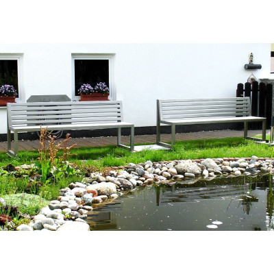 Kovová lavička Sinus