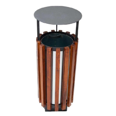 Odpadkový koš kulatý Mag se stříškou