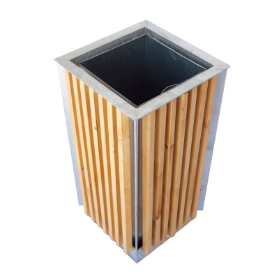 Venkovní odpadkový koš dřevěný 65 l