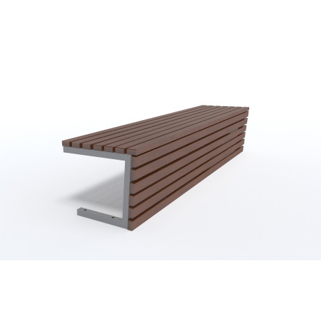 Designová lavička Elbe bez opěradla