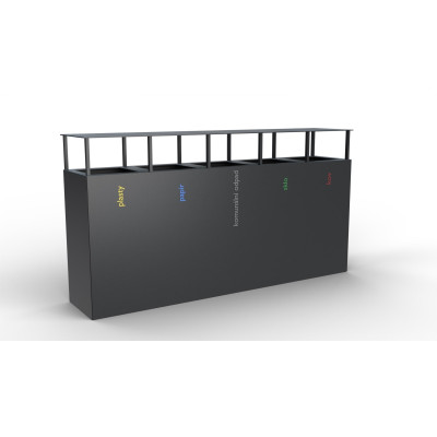 Koš na tříděný odpad Steel VI