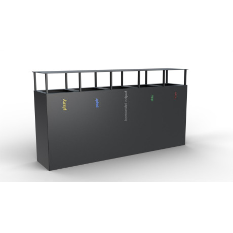 Koš na tříděný odpad Steel VI