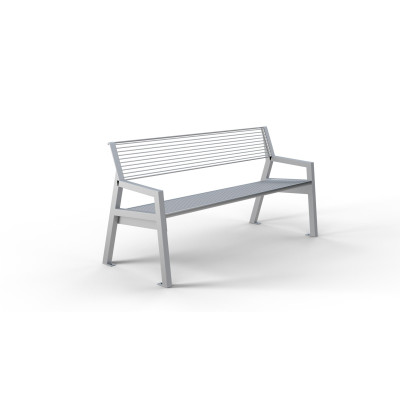 Ocelová lavička Rocco VI