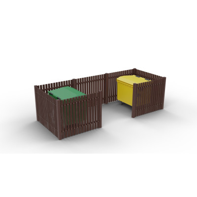 Kontejnerové hrazení Recyklát II | 2 kontejnery