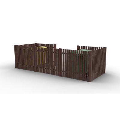 Kontejnerové hrazení Recyklát II | 2 kontejnery