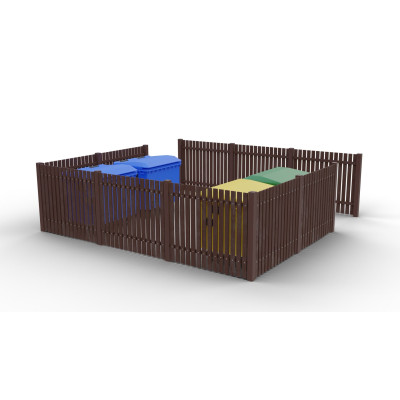 Kontejnerové hrazení Recyklát VI | 5 kontejnerů