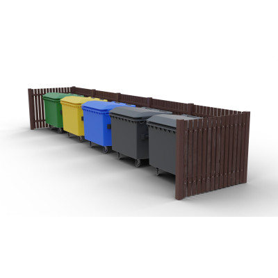 Kontejnerové hrazení Recyklát VIII | 5 kontejnerů