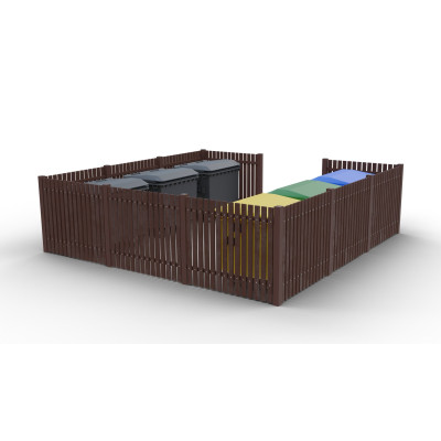 Kontejnerové hrazení Recyklát X | 6 kontejnerů