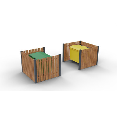 Modulární hrazení Eko III pro 2 kontejnery | KOVO-ART