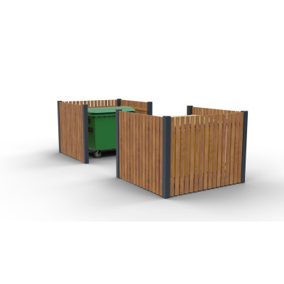 Modulární hrazení Eko III pro 2 kontejnery | KOVO-ART