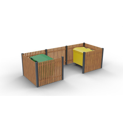 Modulární hrazení Eko II pro 2 kontejnery | KOVO-ART