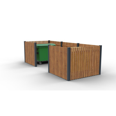 Modulární hrazení Eko II pro 2 kontejnery | KOVO-ART