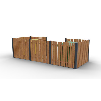 Modulární hrazení Eko II pro 2 kontejnery | KOVO-ART