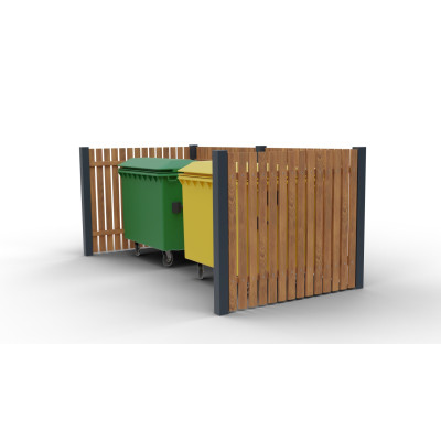Modulární ohrazení Eko I pro 2 kontejnery | KOVO-ART