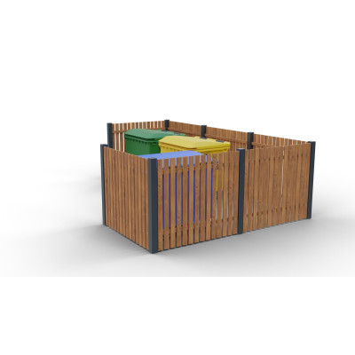 Modulární ohrazení Eko IV pro 4 kontejnery | KOVO-ART