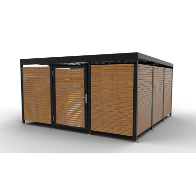 Přístřešek na 18 kol Moss IV | uzamykatelný box na kola | Kovo-ART