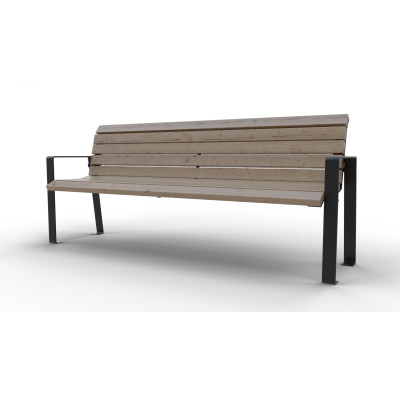 Parková lavička Odda | ocel a dřevo | Kovo-ART