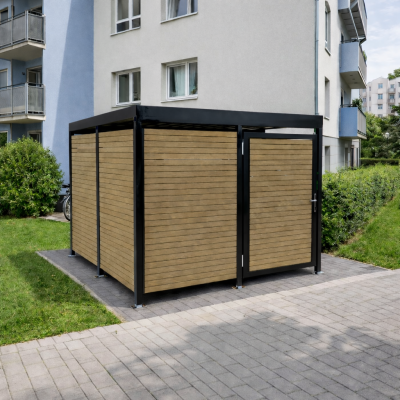 Přístřešek na 8 kol Moss II | uzamykatelný box na kola | Kovo-ART