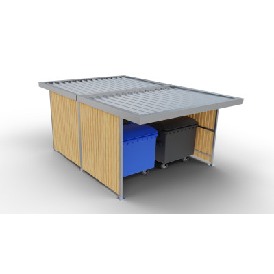 Přístřešek na 4 kontejnery Urban IV | box na kontejnery | Kovo-ART