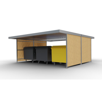 Přístřešek na 6 kontejnerů Urban V | box na kontejnery | Kovo-ART