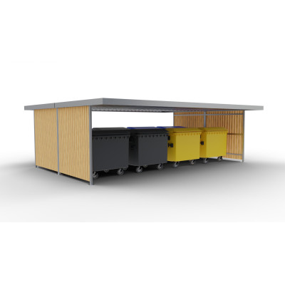 Přístřešek na 8 kontejnerů Urban VI | box na kontejnery | Kovo-ART