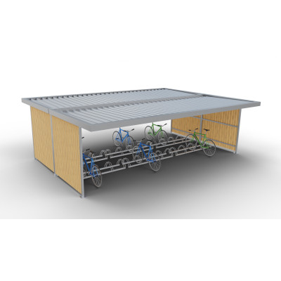 Přístřešek na 30 kol Urban V | se stojany | Kovo-ART