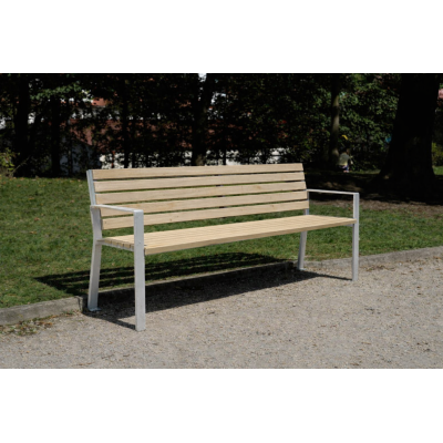 Parková lavička Alta | ocel a dřevo | Kovo-ART