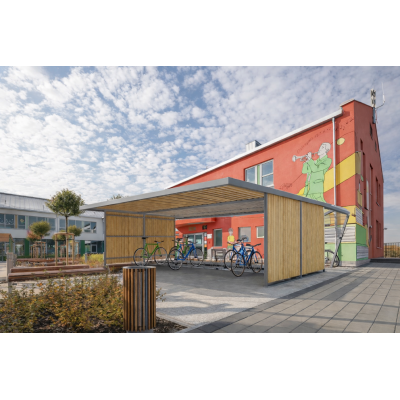 Přístřešek na 30 kol Urban V | se stojany | Kovo-ART