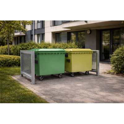 Přístřešek pro odpadové kontejnery Duo II | Kovo-ART