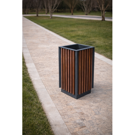 Koš dřevěný 65 l | Odpadkový koš MHD | Odpadkový koš 4086