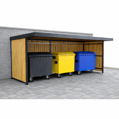 Přístřešek na 3 kontejnery Urban II | box na kontejnery | Kovo-ART