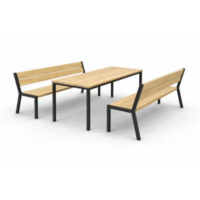 Zahradní sestava Harmony III | stůl + 2 lavičky | Kovo-ART