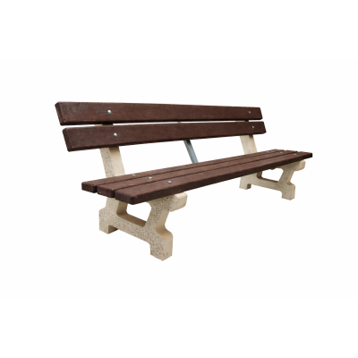 Betonová lavička Recyklát s plastovým prknem - Betonové lavičky