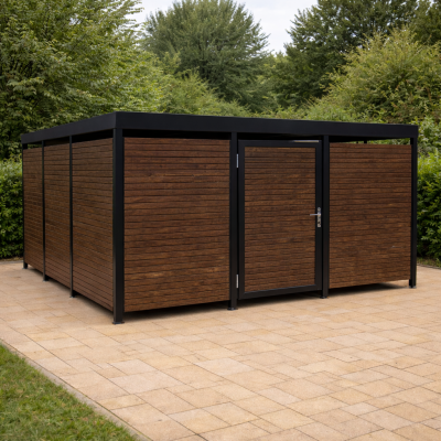 Přístřešek na 12 kol Moss III | uzamykatelný box na kola | Kovo-ART