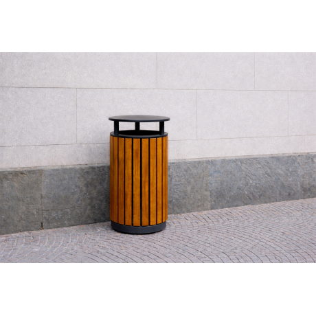 Odpadkový koš Big II 90 l | s výklopnou stříškou | Kovo-ART