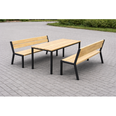Zahradní sestava Harmony III | stůl + 2 lavičky | Kovo-ART