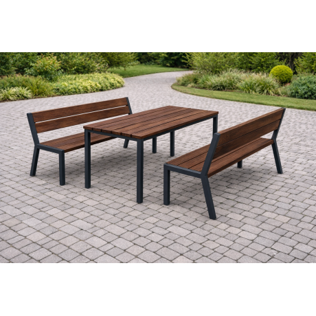 Zahradní sestava Harmony III | stůl + 2 lavičky | Kovo-ART
