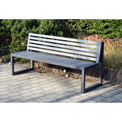 Kovová lavička Sinus - celokovová