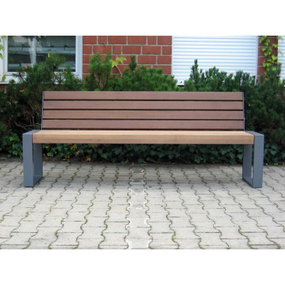 Kovová lavička Leona - masivní lavička